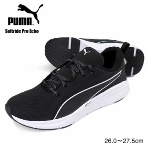  【箱アウトレット】PUMA Softride Pro Echo ローカットスニーカーシューズ メンズ ブラック 26 26.5 27 27.5 プーマ ブラック No. sh182