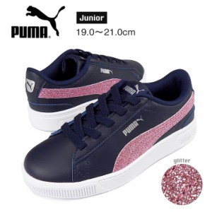 【箱アウトレット】PUMA Vikky v3 Glitz FS AC PS キッズ・ジュニア用スニーカーシューズ 19 20 21 プーマ ゴムシューレース sh1898