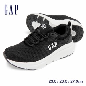 【箱アウトレット】GAP ローカットスニーカーシューズ メンズ レディース ブラック 23 26 27 GPU22345 ギャップ 靴 レースアップ sh1915