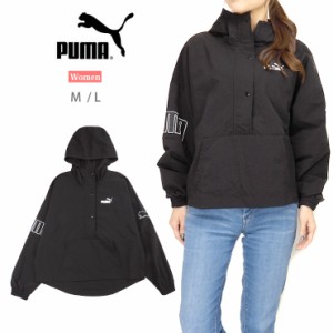 PUMA POWER ハーフジップウィンドブレーカー レディース 秋冬 ナイロン PUMA BLACK M L 675637 01 アウター No.2332