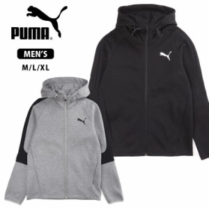 【大きいサイズあり】PUMA EVOSTRIPE フーデッドジャケット メンズ 秋冬 ブラック グレー M L XL プーマ 588889 No.2399