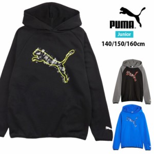 【送料無料】PUMA ACTIVE SPORTSフーディースウェット キッズ・ジュニア 140 150 160 プーマ アクティブスポーツ 678533 裏毛 パーカー黒