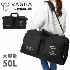 VASKA by moz ボストンバッグ ブラック 約50L VM-50031 ヴェスカ バイ モズ ポリエステル ショルダーバッグ 旅行 トラベル 鞄 2571