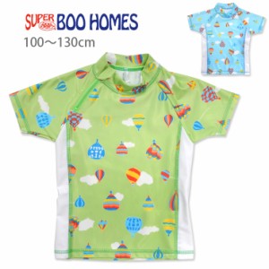 【メール便送料無料】SUPER BOO HOMES キッズ・ジュニア用半袖ラッシュガード水着 100 110 120 130 37751421 No.sw2540