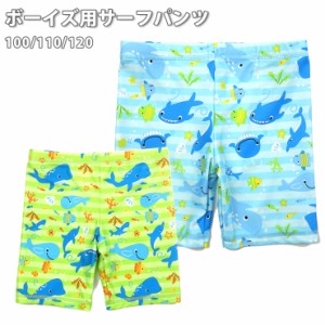 【メール便送料無料】キッズ用クジラ柄サーフパンツ水着 100 110 120 37051601 イルカ 魚 熱帯魚 男の子用 子供 No.sw3423