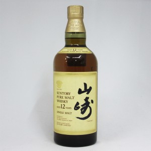 【レトロ：表ラベル SINGLE MALT表記】サントリー ピュアモルトウイスキー 山崎 12年 43度 750ml （箱なし）の通販はau