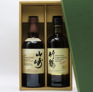 【ラッピング無料】【100周年記念蒸溜所ラベル】山崎/竹鶴 白ラベル NV 700ml 2本箱入ギフトセット