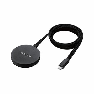 エレコム(ELECOM) W-MA05BK(ブラック) マグネットQi2規格対応ワイヤレス充電器(メッシュ・15W・卓上)