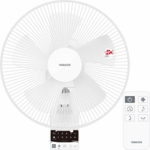 山善(YAMAZEN) YWRX-BGD305-W(ホワイト) 30cmDC壁掛け扇風機 立体首振り リモコン付