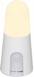 アイリスオーヤマ LEDセンサーライト 乾電池式 人感センサー付 スタンドタイプ 電球色 BSL40SL-WV2