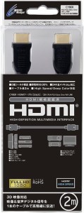 【PS4 CUH-2000 対応】 CYBER・HDMIケーブル[ブラック]/2m 【PS4/WｉｉU対応】 CY-HMC2R-BK2