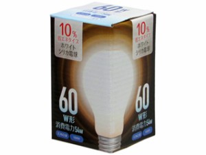 一般電球 口金サイズ26mm ホワイトシリカ電球 60Ｗ形 L060-WH