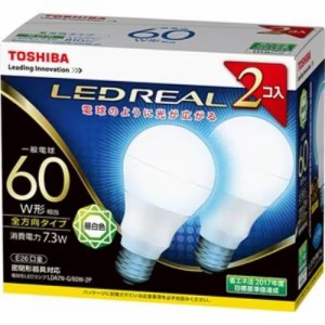 東芝 LED電球(2個セット) 昼白色 E26口金 一般電球型 810lm 60W形相当 LDA7N-G/60W-2P
