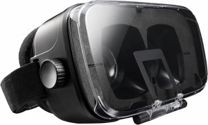 エレコム 3D VR ゴーグル ヘッドマウント用 目幅調節 ピント調節 AR対応 ブラック P-VRG03BK