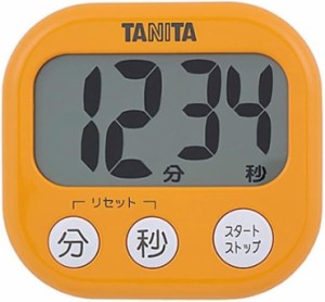 タニタ キッチン 勉強 学習 タイマー マグネット付き 大画面 100分 オレンジ でか見えタイマー D2.3xW8.2xH7.6cm TD-384-OR