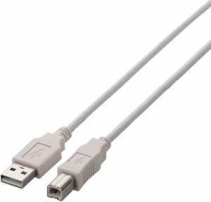 エレコム USBケーブル 【B】 USB2.0 (USB A オス to USB B オス) 3m ホワイト U2C-BN30WH