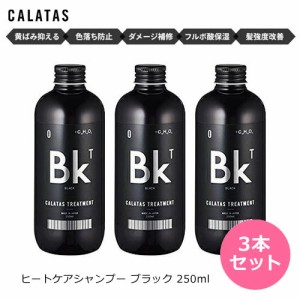 3本セット カラタス ヒートケア シャンプー ブラック 250ml 黒 黒髪 カラーシャンプー