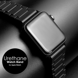 アップルウォッチ バンド ベルト Apple watch ウレタン 軽量 軽い シリーズ 5 4 3 2 1 サイズ 38mm 40mm 42mm 44mm  ブランド おしゃれ