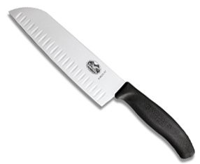 VICTORINOX（ビクトリノックス）三徳包丁 溝付 ブラック　6.8523.17-X1