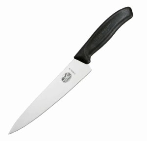 VICTORINOX（ビクトリノックス）6.8003.19-X1 　カービングナイフ 19cm ブラック　シェフナイフ　牛刀