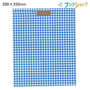 マルアイ ラッピング チェック柄封筒青 200x250mm 一筆箋・封筒・メモなど サ-185B 包装紙 贈答用包装袋  プレゼント チェック柄 サービ