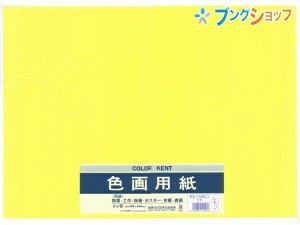 マルアイ 色画用紙 四ッ切 (390mm×540mm) 5枚入り いろがようし 工作 レモン 工作紙 図面 工作 版画 ポスター 台紙 表紙 アート用品 画