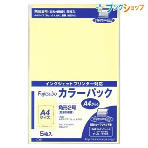 マルアイ 角2封筒クリーム PK-21C カラーパック封筒 定型外郵便封筒 インクジェット対応 郵便番号枠なし 〒枠なし A4サイズ 5枚入