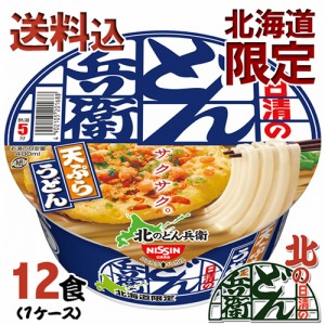 日清食品 北の どん兵衛 あとのせサクサクの天ぷらうどん 12個（1ケース） / 送料込 / 北海道限定 ギフト 北海道お土産 人気 カップラー