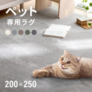 ペット用ラグ ラグ シャギーラグ 送料無料 rug 200×250 マイクロファイバー シャギー 滑り止め 洗える ホットカーペット 冬用 夏用