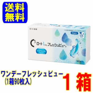 ワンデーフレッシュビュー リッチモイスト 1箱（90枚入）送料無料 1日使い捨て コンタクトレンズ ワンデー ロート製薬