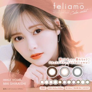 【プラス２箱プレゼント中】feliamo フェリアモ 10枚入 4箱 (計６箱) 1日使い捨て ポスト便 送料無料 カラコン 度あり  度なし 白石麻衣