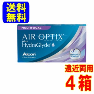 エアオプティクスプラス ハイドラグライド マルチフォーカル(6枚入)4箱 メーカー直送 送料無料 遠近両用 2週間使い捨て コンタクト