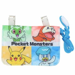  ポケモン ポケットポーチ 移動ポケット クリップポケット ネックコード付きミニお出かけウォレット ブルー 