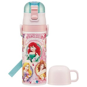  プリンセス 水筒 2WAYステンレスボトル 超軽量 コンパクト 女の子 子供 子ども キッズ ディズニー キャラクター スケーター 