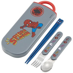  スパイダーマン スライドトリオセット お弁当用カトラリー 抗菌 食洗機対応 SPIDER-MANPOP COMICS 男の子 子供 子ども キッズ キャラク