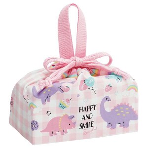  お弁当袋 ランチ巾着 巾着袋 お弁当バッグ HAPPY AND SMILE レインボー  レディース 女性 女子 女の子 子供 子ども キッズ キャラクター