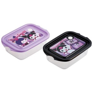  クロミ シール容器 抗菌シールボックス 500ml 2個セット フードコンテナ KUROMI PRETTY JOURNEY サンリオ キャラクター スケーター 