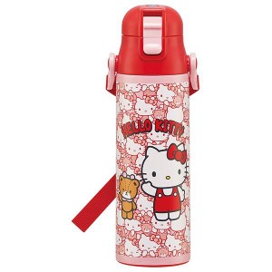  ハローキティ ステンレスボトル 580ml 水筒 保冷 超軽量 ワンプッシュ うしろうしろ 子供 子ども キッズ キャラクター スケーター 