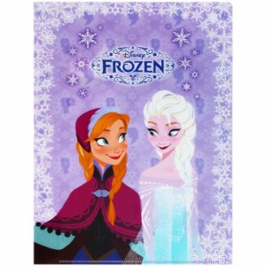 ディズニー アナと雪の女王 クリアファイル A4 ダブルタイプ エルサ&アナ バイオレット 