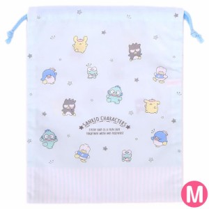 サンリオキャラクターズ 巾着 巾着袋 M 日本製 星 子供 子ども キッズ 入園 入学 サンリオ sanrio キャラクター