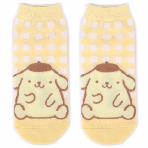 ポムポムプリン ソックス 靴下 チェック レディース 女子 女の子 おしゃれ かわいい サンリオ sanrio キャラクター