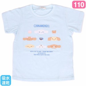 シナモロール キッズ吸水速乾Tシャツ ライトブルー 110cm 女の子 サンリオ sanrio キャラクター