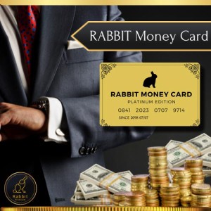 ☆数量限定☆黄金に輝く開運カード☆2023年[卯年]金運アイテム【RABBIT MONEY CARD】送料代引き無料3枚SET♪ /SALE