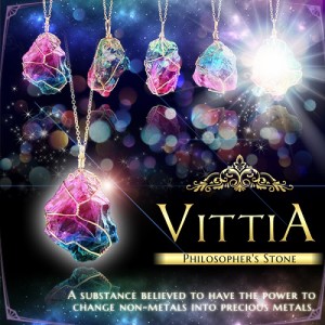 新発売!!至極の金運アイテム☆彡希少パワーストーン使用の開運ネックレス【VITTIA（ヴィッティア）賢者の石】送料代引き無料3個セット♪