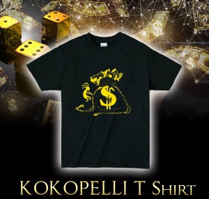 幸運を運ぶインディアンの精霊☆遂に待望のTシャツ解禁【KOKOPELLI 奇跡のココペリTシャツ】送料無料2枚セット