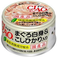 いなば チャオ ホワイティ まぐろ白身＆こしひかり入り 缶詰 85g