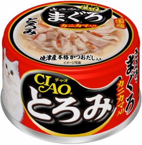 チャオ とろみ ささみ・まぐろ カニカマ入り 缶詰 80g