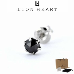 ライオンハート ピアス メンズ ブラックダイヤモンドピアス Mサイズ Pt900 LH-01EA0154 LION HEART メンズピアス 片耳用 1点売り クリス