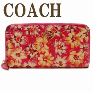 コーチ COACH 財布 レディース 長財布 ラウンドファスナー 花柄 ピンク 3474IMPMC ブランド 人気