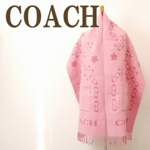 コーチ COACH マフラー レディース 花 フローラル ウール ポケット シグネチャー 大判 ピンク 4628OUS ブランド 人気